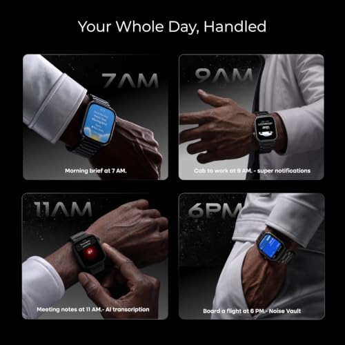 Noise New Launch ColorFit Ultra 4 Smartwatch with BT Calling, 1.96" AMOLED Always-On Display, AI Transcription & Voice Commands, Metal Body, 10m Water Resistant, Heart Rate Monitor (Starlight Gold)
