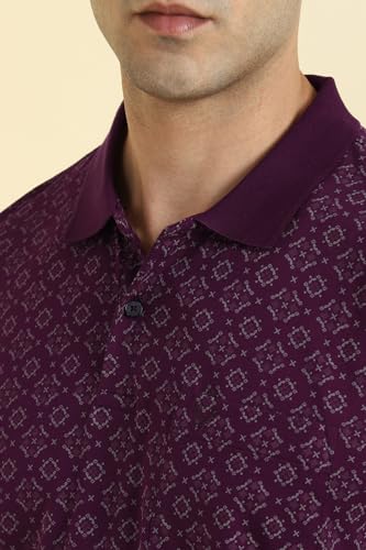 Allen Solly Men's Regular Fit T-Shirt (ASKWQRGF309605_Purple