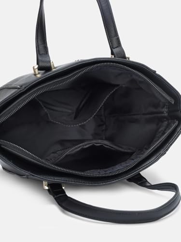 Solid Black Pu Handbag