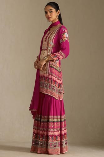 Soch Women's Crepe Salwar Suit Set (OWA5CD22210_Fuchsia