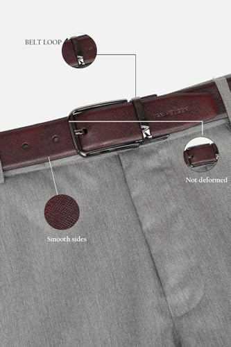 Men Maroon Textured Formal Belt