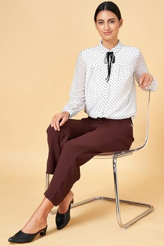 Women's Annabelle White Top Regular Fit,White,2XL