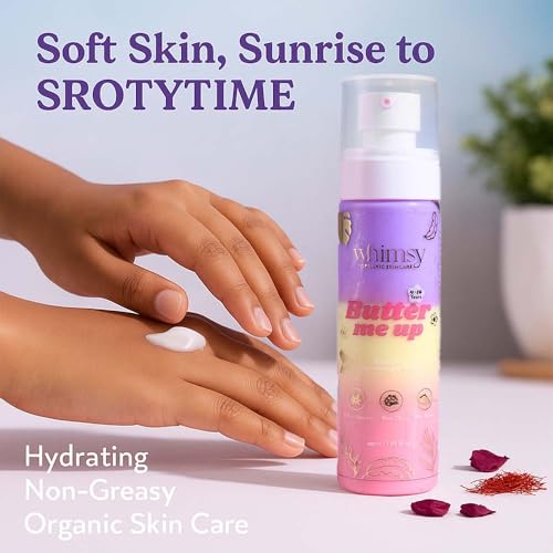 Whimsy Beauty Face Moisturizer for Kids & Preteens | Hydrating Cream with Shea Butter, Rose Oil & Saffron Extract | Gentle Face Care for Girls | 4 to 16 Years | Natural Formula | Sulfate & Paraben Free | Dermatologist Tested | 100 ml