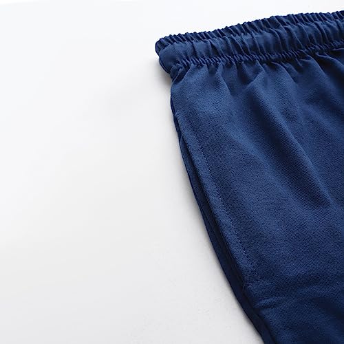 NITE FLITE Picasso Blue Mens Cotton Nightwear Full Sleeve | Top and Pyjama Set (Navy Blue, XXL)