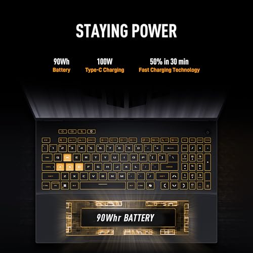 ASUS TUF F16, 14th Gen,Intel Core i7 14650HX,RTX 5060-8GB,16GB,1TB,FHD+,16",165Hz,90WHrs,Windows 11,M365 Basic (1Year)*,Office 2024,Jaeger Gray,2.2 Kg, FX608JMR-RV049WS, Gaming Laptop