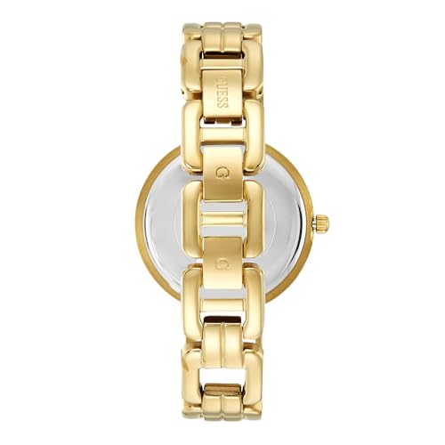 GUESS Round 32mm Champagne Dial Analog Women Watch - U1438L2M