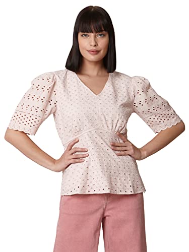 VERO MODA Women's Regular Fit Top (10240202_Sepia Rose_Large)