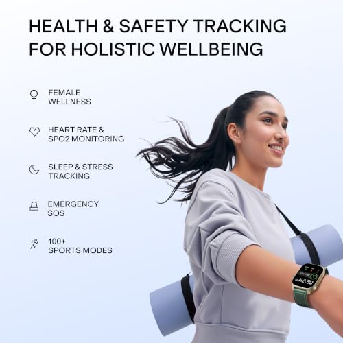 boAt New Launch Ultima Vogue 2, India's First AMOLED Type-C Smartwatch, 1.96" Display, 1000 nits Brightness, Metal Body w/Premium Straps, 10-Days Battery Life, Smartwatch for Men & Women (Jade Green)
