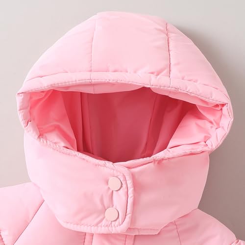 Hopscotch Girls Pink Full Sleeves 3D Bunny Applique Long Coat For Age (4-5 Years)