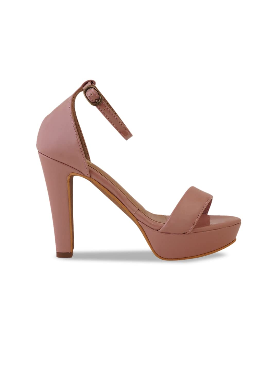 pelle albero Comfy Pink Synthetic Stilettos Heel Sandal for Women PA-RS-1715N PINK