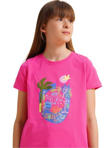 VERO MODA Girl's Boxy Pink T-Shirt