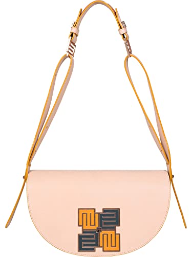 EUME Skin Collection Pecan Sling Bag for Women Stylish, Blush Pink | Vegan Leather Women Handbag | Adjustable Sling Strap | Cross Body Bag | Ladies Shoulder Bag |