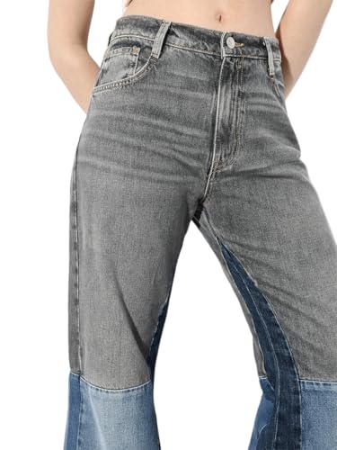 ONLY Women Wide Leg Mid-Rise Blue Jeans