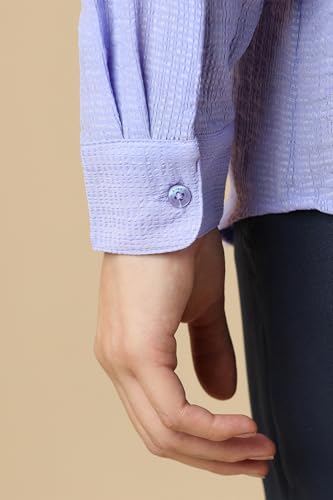 Allen Solly Women Lilac Textured Long Sleeves Shirt