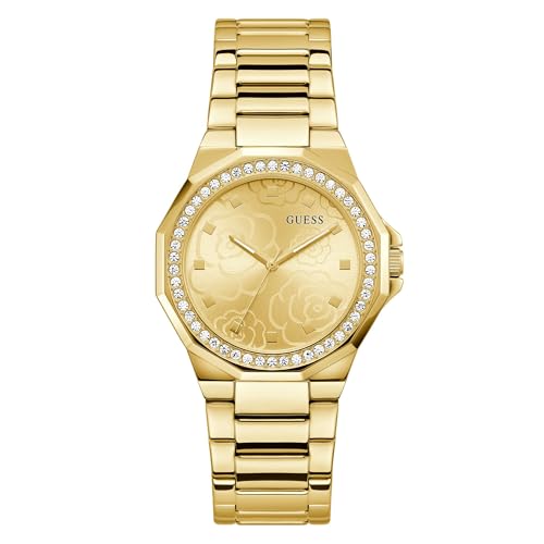 GUESS Women Round Champagne Stainless Steel Analog Watch - U1499L2M