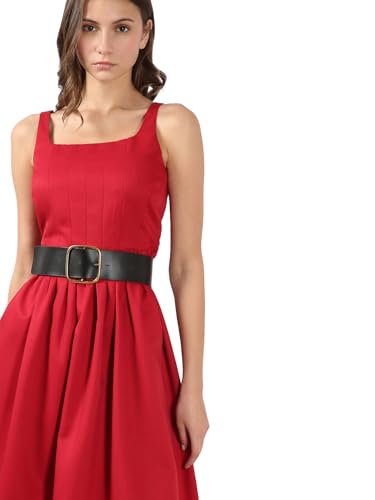 VERO MODA Women's Fit and Flare Red Dress