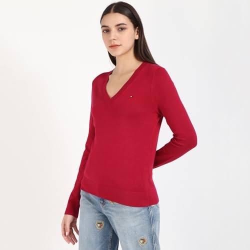 Tommy Hilfiger Womens Red Color Sweater (L)