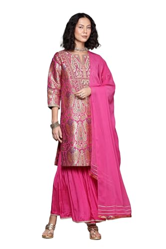 Aarke Ritu Kumar Pink Yasmine Festive Kurta With Palazzo And Dupatta