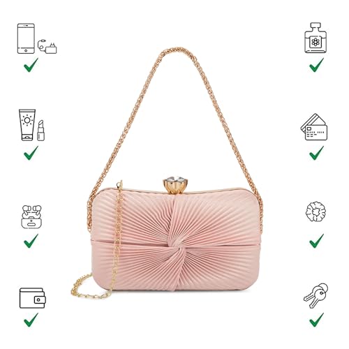 Lavie Women's Ruby Knot Framed Clutch | Ladies Purse Handbag