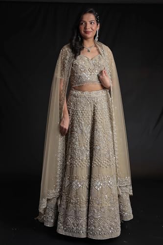 Women's Net Lehenga with Intricate Detailing