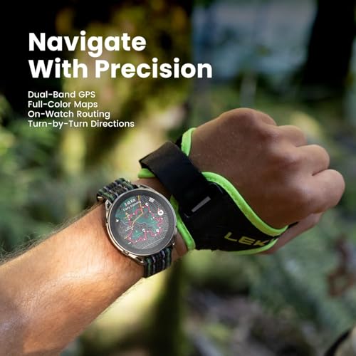 Amazfit Cheetah 2 Ultra 47mm GPS Smartwatch, 1.5" AMOLED Sapphire Glass, Ti Case, 30-Day Battery, Flashlight, 64GB, Offline Maps, 5 ATM, 180+ Sports & HYROX Fitness Tracker for Android & iPhone