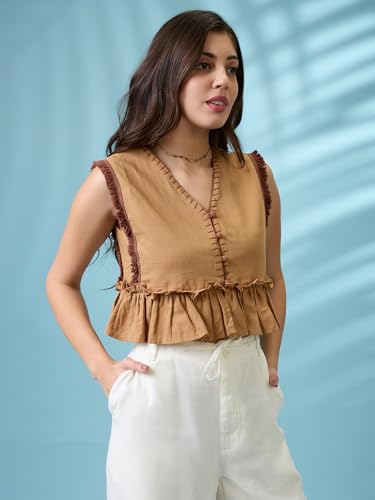 Globus Women Top (GS575694_Beige_S)
