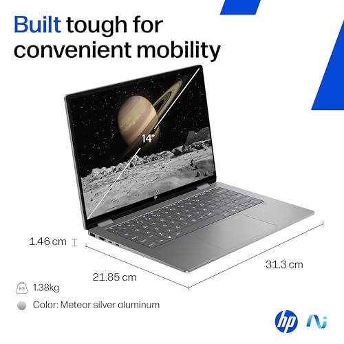 HP OmniBook X Flip OLED Intel Core Ultra 5 226V, 40 Tops (16GB LPDDR5x,1TB SSD) 3K, Touch, 120hz, 14''/35.6cm, Intel ARC Graphic,Win11, Office24, Meteor Silver, 1.38kg, fm0099TU,Pen, 2 in 1 AI Laptop