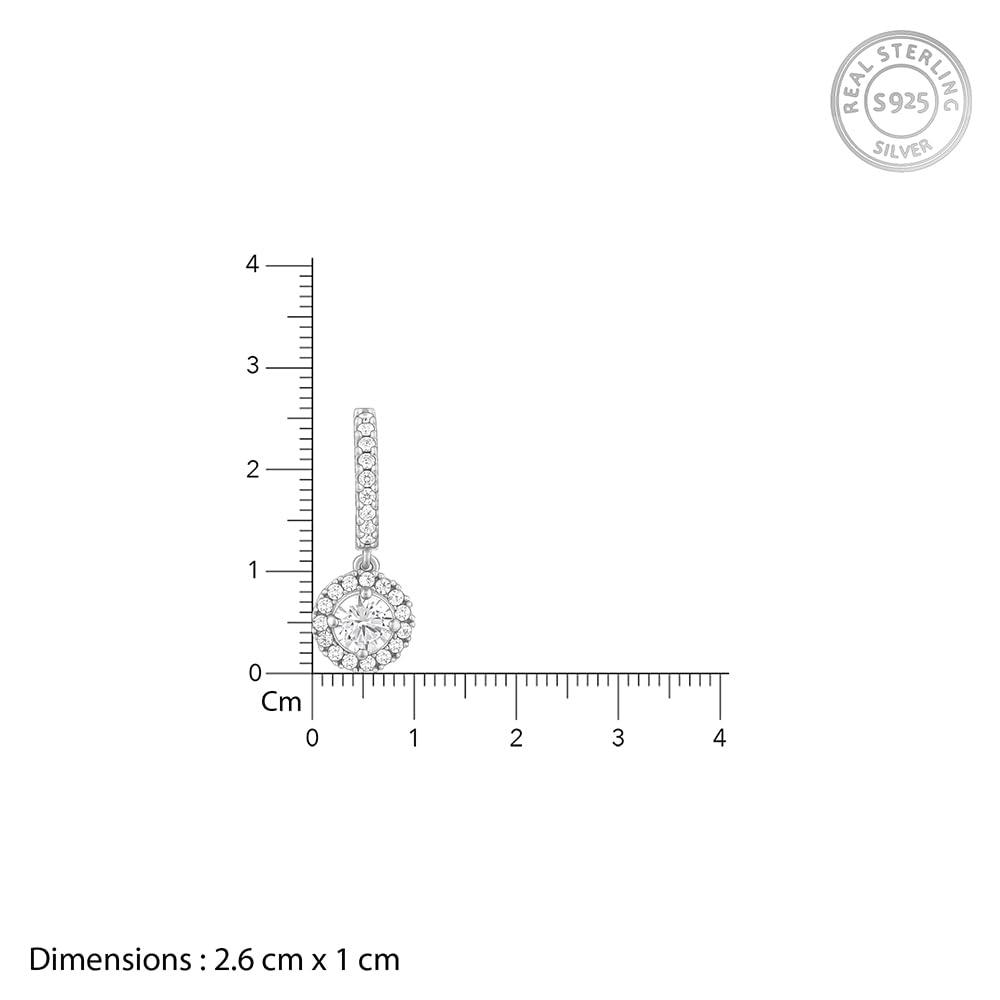 GIVA 925 Silver Zircon Drizzle Drop Earrings| Gifts for Girl friend | With Certificate of Authenticity and 925 Stamp | 6 Month Warranty*