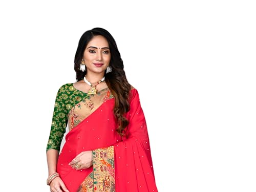 Laxmipati Sarees Women's Art Silk Saree (S-1253_Red)