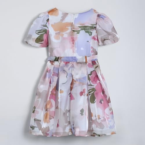 Hopscotch Girls Floral Fit & Flare Dress in Purple Color for Age (2-3 Years)