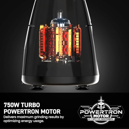 Crompton Ameo Classic 750W Mixer Grinder | Powertron Motor | MaxiGrind Technology | 3 Stainless Steel Jars | 1 Blender Jar with fruit filter | Black