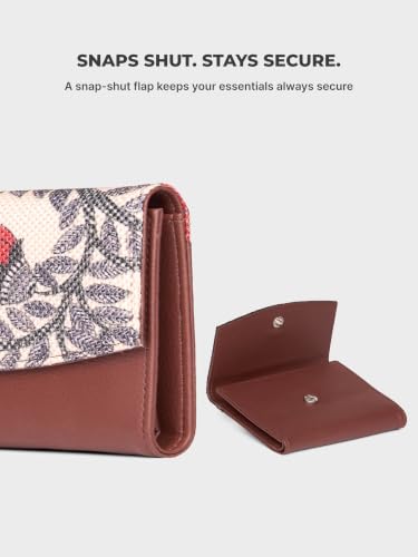 ZOUK Women's Vegan Leather Bi-Fold Wallet | Coin Pouch, Card Slots