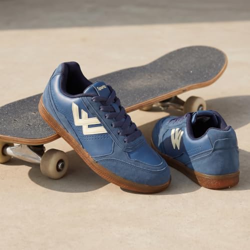 WALKAROO Men's Retro Casuals - ONG97005 Teal Blue