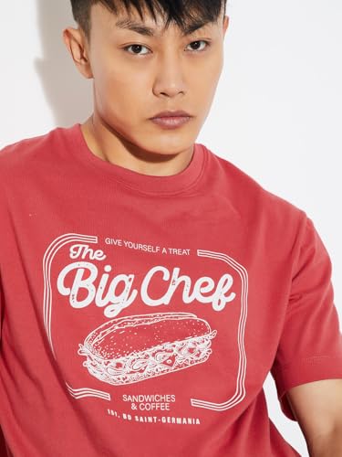 Max Men's Regular Fit T-Shirt (CABC25S505BT_RED