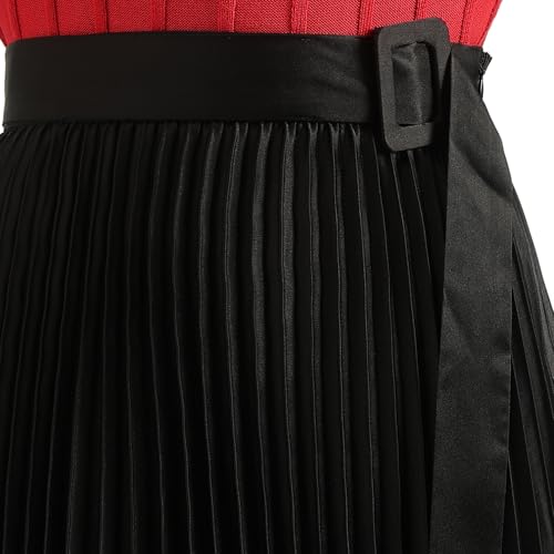 United Colors of Benetton Solid Skirt (Size: S)-24A4BSHNSK05I100 Black