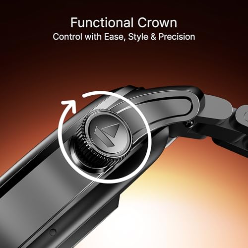 boAt Ultima Prime smartwatch with 1.43” AMOLED Display, AOD, Personalized Fitness Nudges, Functional Crown,100+ Sports Modes, Create Your Own Watchface, smartwatch for man and Woman (Steel Black)