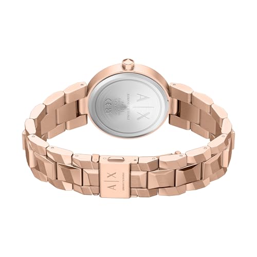 Armani Exchange Rose Gold Quartz Stainless Steel Watch AX4408