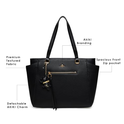 Akiki London Women's Cambridge Tote Handbag | Upto 15 Inch Laptop | Tote Bag for Work | Ladies Purse | Stylish Shoulder Bag | Gift for Women
