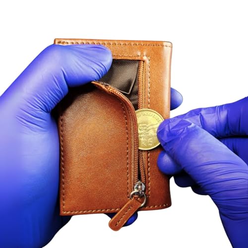 Bracevor Premium Popup Card Holder Trifold Leather Wallet for Men Women - Brown |4 Pockets+ID Window+Currency Slot + Coin Pocket | RFID & NFC Blocking | Magnetic Closure