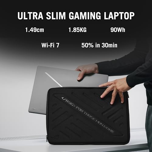ASUS ROG Zephyrus G16,Intel Core Ultra 9 285H Gaming Laptop(RTX 5080-16GB/120W TGP/32GB/2TB/2.5K QHD+/16"/240Hz/Windows 11/M365 Basic (1Year)*/Office Home 2024/Eclipse Gray/1.95 Kg) GU605CW-QR133WS