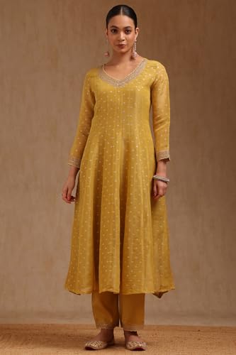 Soch Women's Tissue Salwar Suit Set (SMUA5CD2311_Yellow