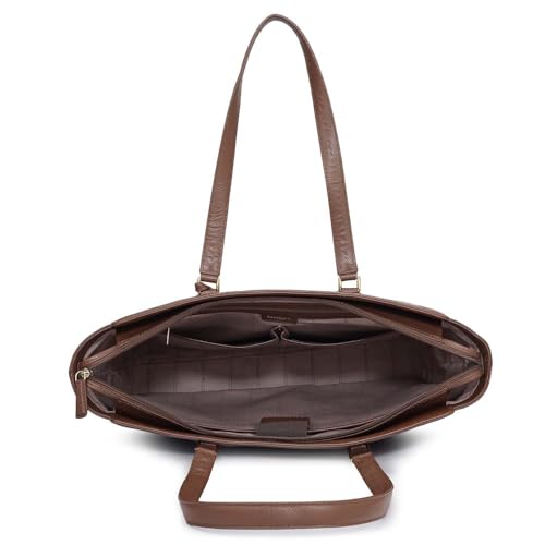 Da Milano Leather Tote Bag for Women - Brown (02020OL)