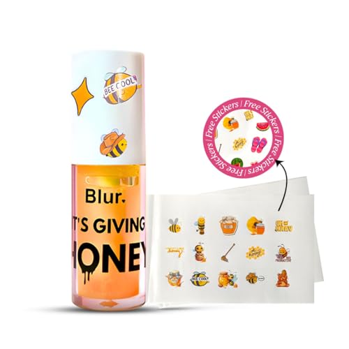 Blur India It's Giving Honey | Juicy Lip Oil | Hydrating + Pigmented | Honey (Warm Gold)