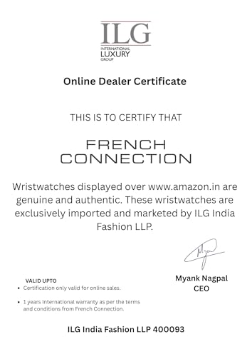 French Connection Caesar Grey Round Analog Watch for Men - FCN00053D