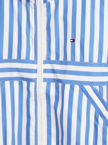 Tommy Hilfiger Girl's A-Line Coat (F25KROT001-2T_Blue Spell Stripes