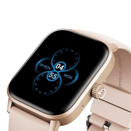boAt Wave Astra Neo Smartwatch Bluetooth Calling, 1.83” HD Display, Health & Wellness Suite, IP68 Resistance, Functional Crown (Cherry Blossom)