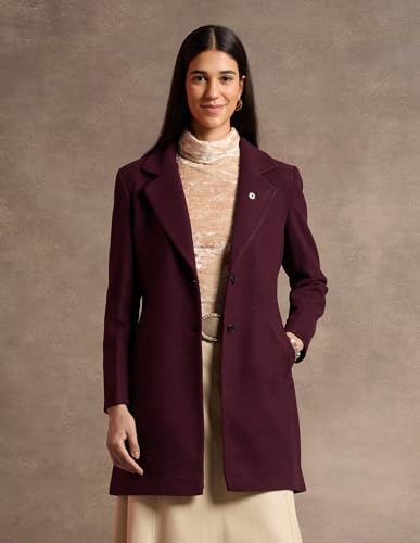 U.S. POLO ASSN. Longline Solid Felt Jacket (UWAW24JCK163_Purple_XL)