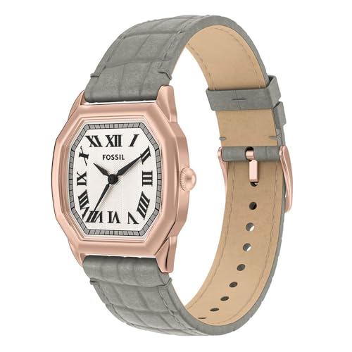 Fossil Harlow Grey Quartz Leather Watch ES5435