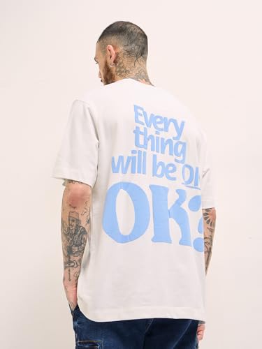 THE BEAR HOUSE Men's Geometric Oversized Fit T-Shirt