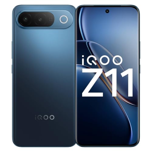iQOO Z11 5G (Celestial Blue, 8GB RAM, 128GB Storage) | India's 1st MediaTek Dimensity 7500 Turbo Processor* | 3D Curved Display- Brightest Display in the Segment* | AI Captions- Record & Recap*